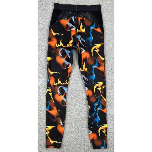 Savage X Fenty High Rise Fast Lane Leggings Black Small S Rihanna Flames Mint - Picture 3 of 11